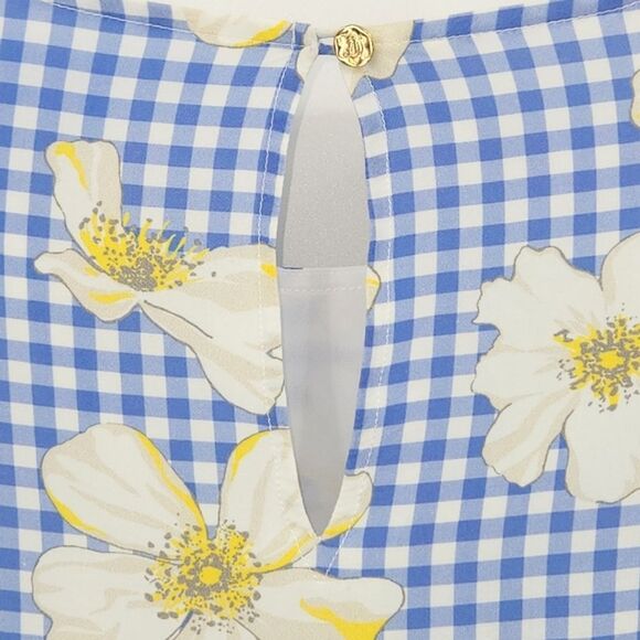 Draper James SCAD Cherokee Rose Gingham Shift Dress Size 8 Floral Preppy Summer - Picture 10 of 10